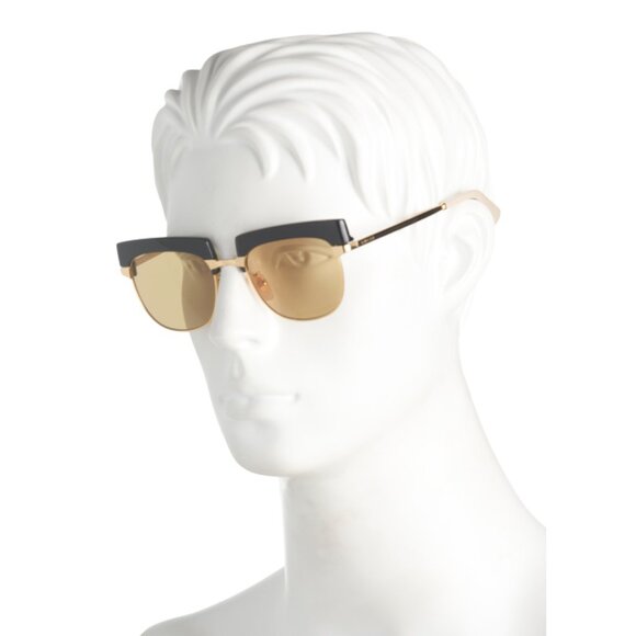 GUCCI Gold/Brown 53mm Designer Sunglasses - Picture 2 of 2